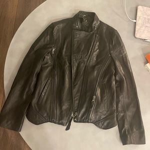 Black faux leather jacket